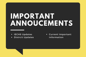  Important Announcements 